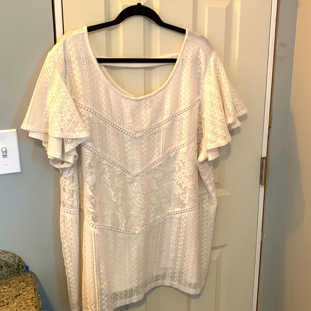 Cream colored pretty lace blouse